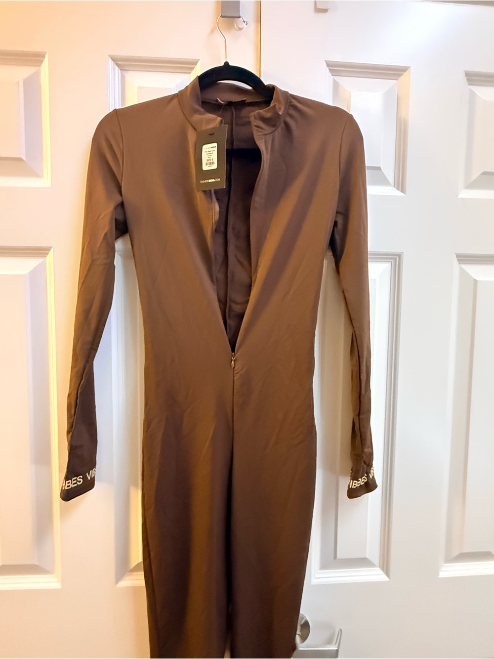 Women’s Brown Long Sleeve Jumpsuit